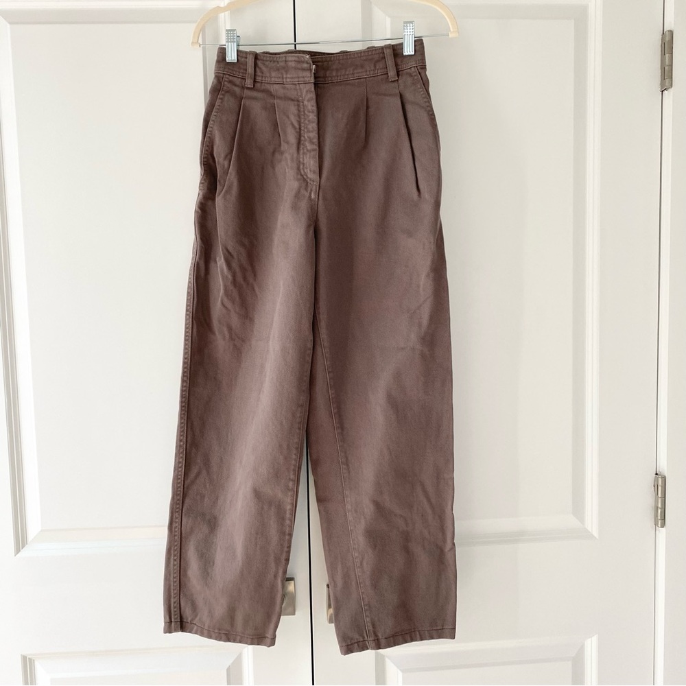 Babaton Aritzia Straight Leg Pleated Pants